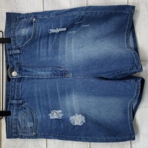 BBA (Big But Adorable) High Rise Distressed Jean Shorts, Size 2XL (16-18)